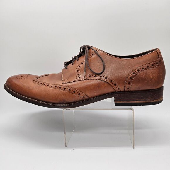 Cole Haan Men\'s Size 14M Benton Wingtip Brown Leather Oxfords Dress Shoe C24116 main image 10